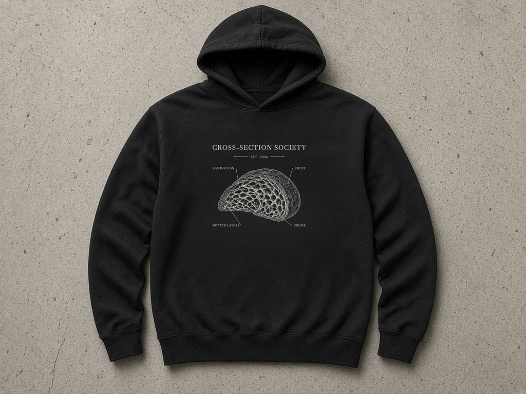 Cross-Section Society Hoodie – black hoodie mock-up