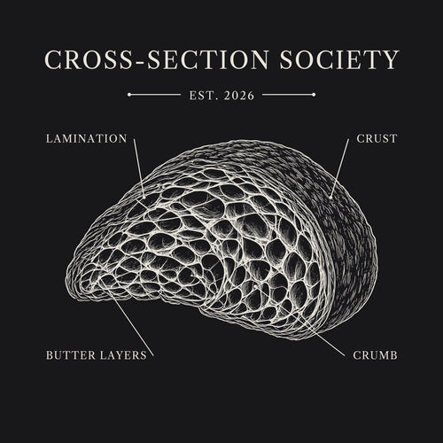Cross-Section Society Hoodie – full front print design