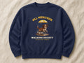 All Weather Walking Society sweatshirt – flat lay, Oxford Navy
