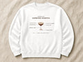 Anatomy of an Espresso Martini sweatshirt – flat lay, Arctic White