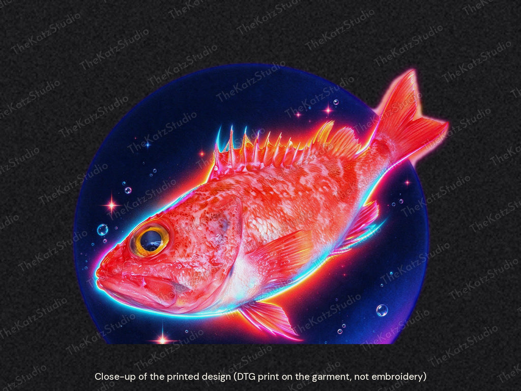 Catch of the Day neon sweatshirt – fish close-up