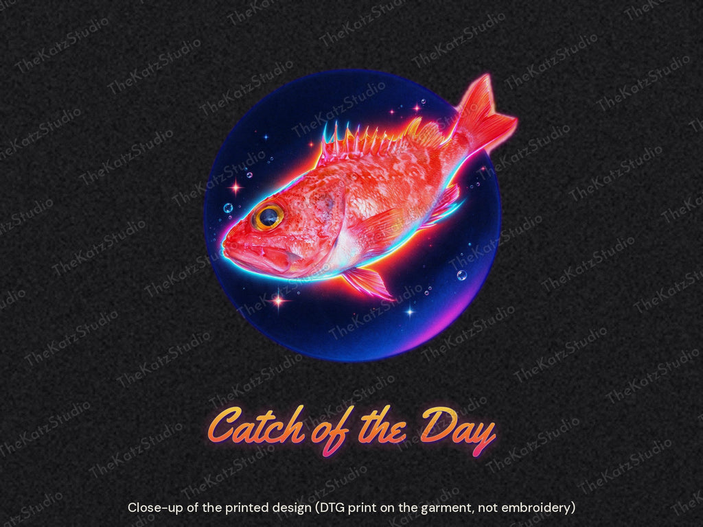 Catch of the Day neon sweatshirt – full design