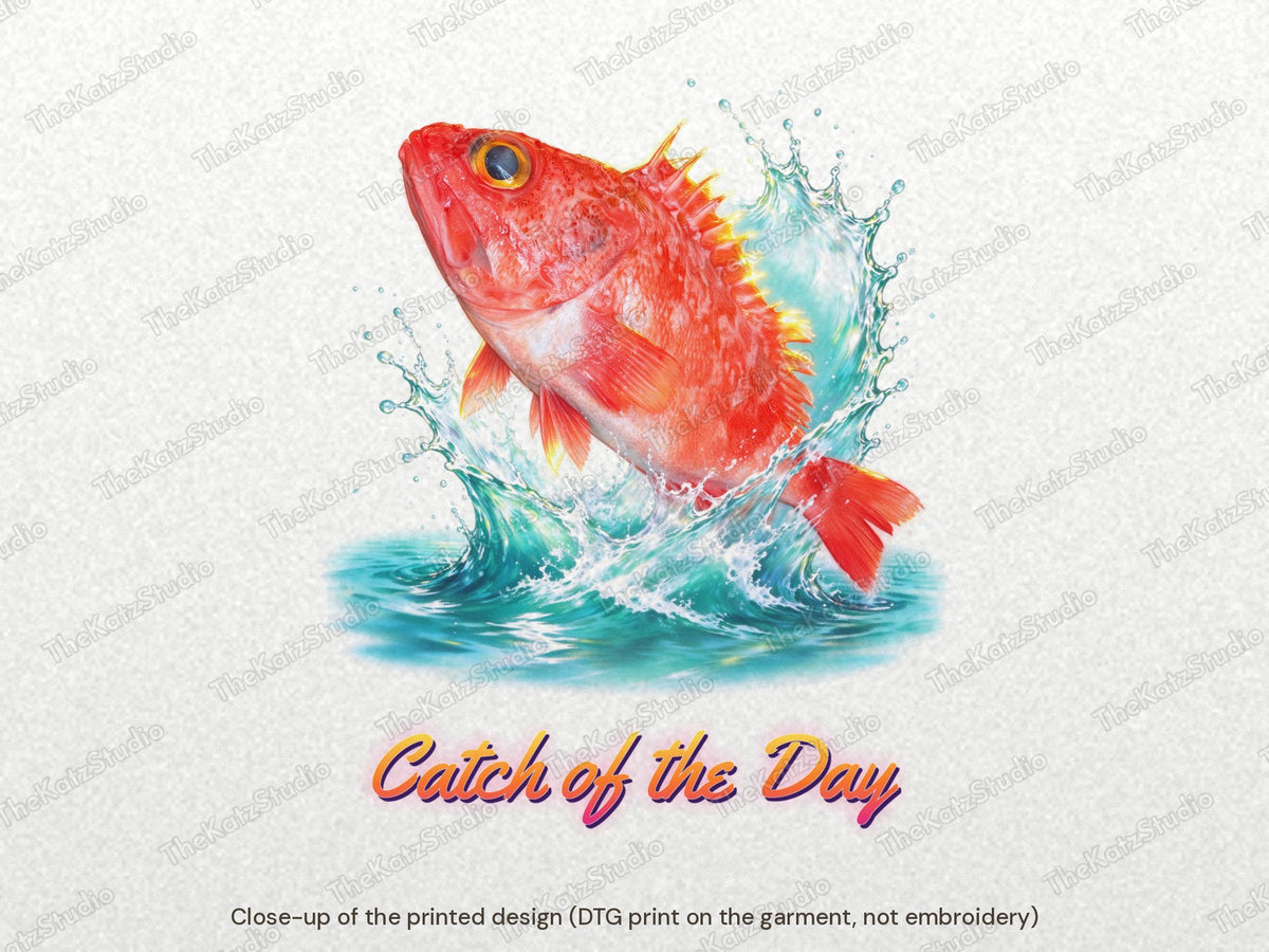 Catch of the Day splash sweatshirt – full design