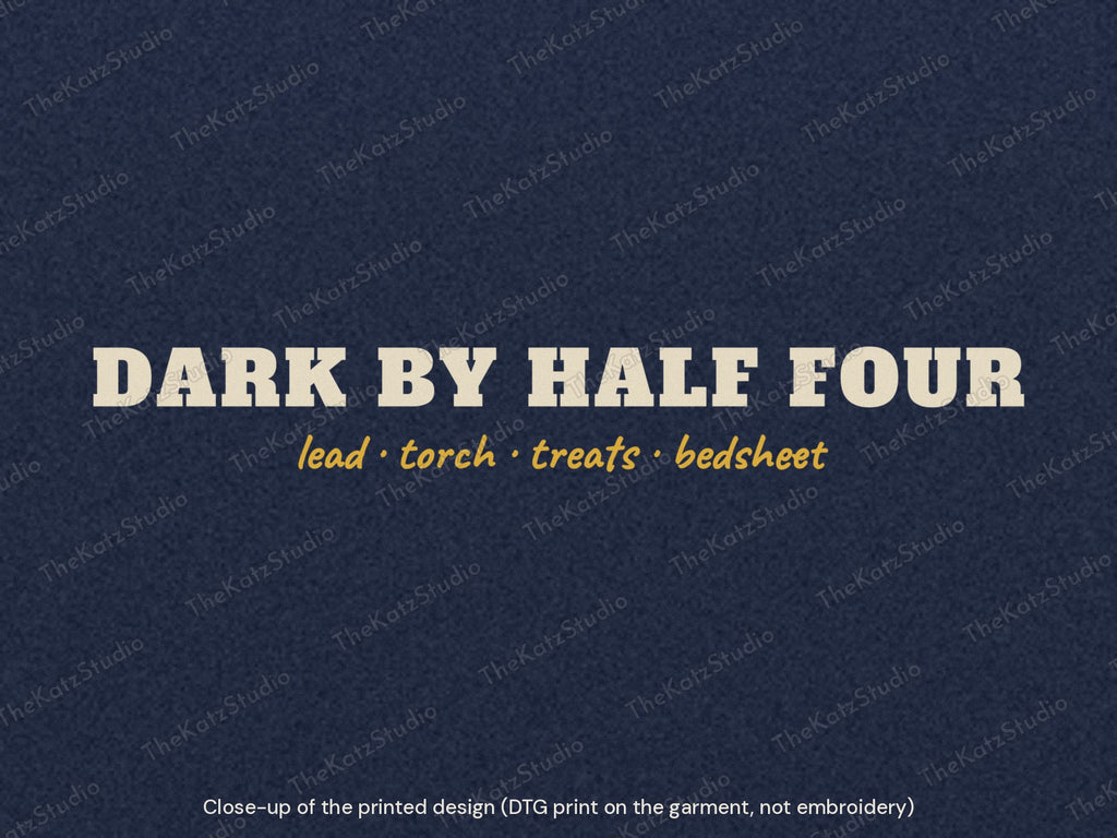 The Night Shift: Dark by Half Four sweatshirt – lettering close-up