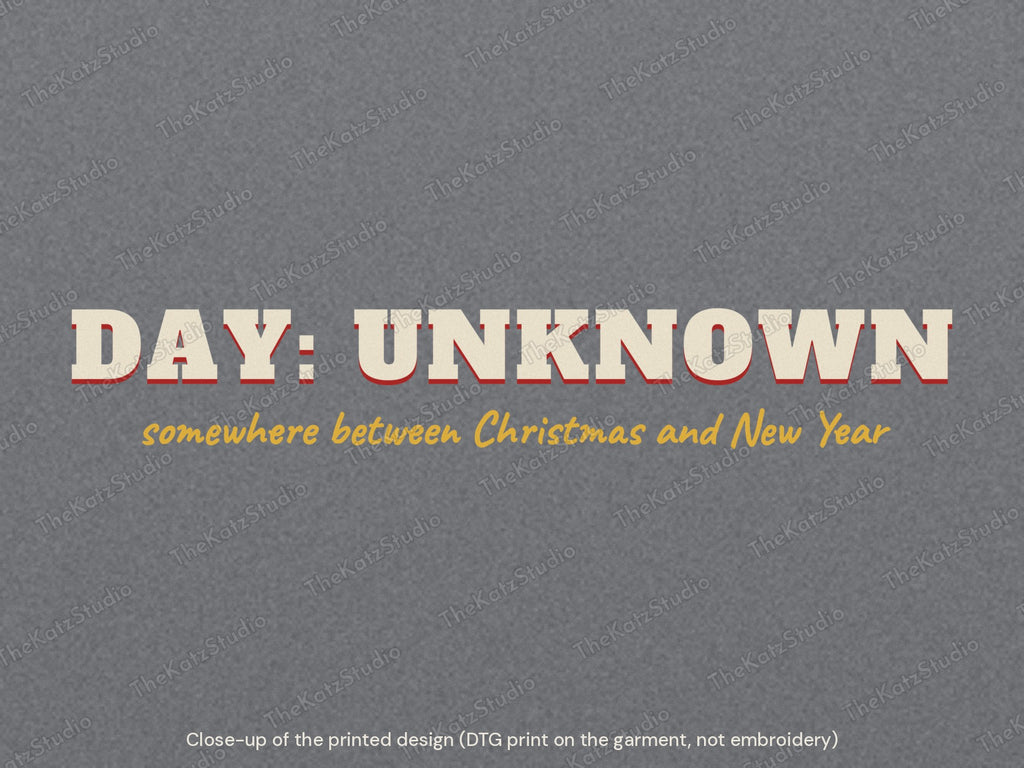 Day: Unknown sweatshirt – lettering close-up