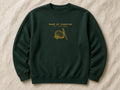 Head of Roasties sweatshirt – flat lay, Bottle Green