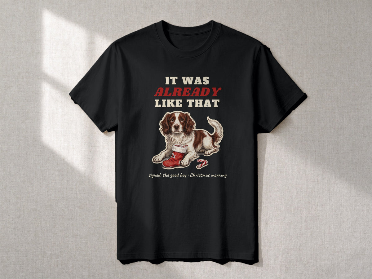 It Was Already Like That T-shirt – flat lay, Black