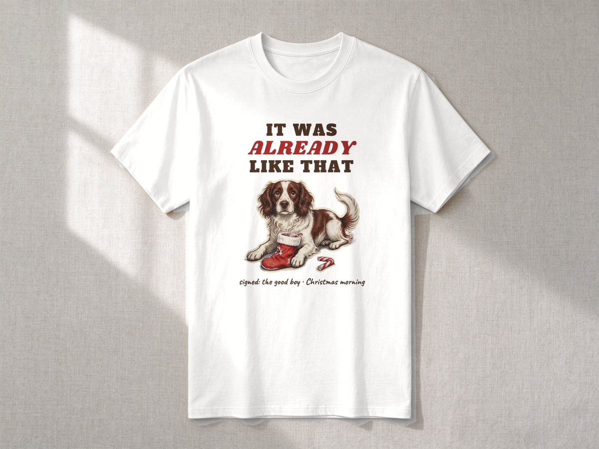 It Was Already Like That T-shirt – flat lay, White