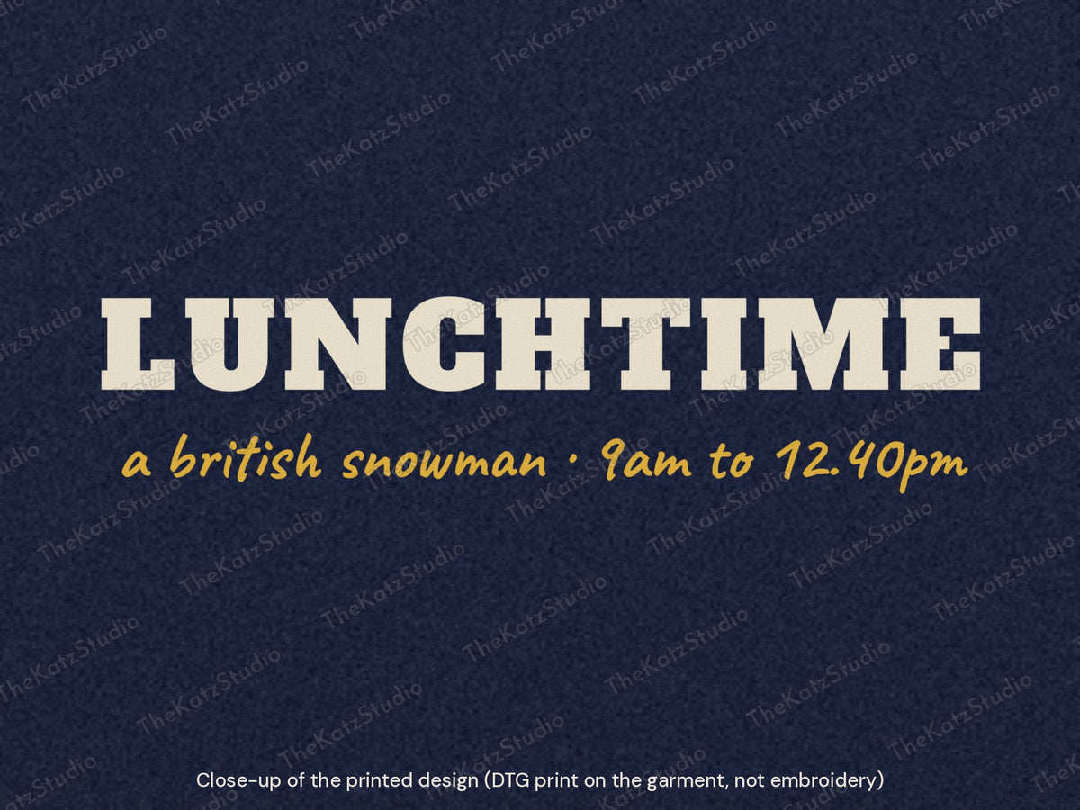 Lasted Till Lunchtime hoodie – lettering close-up