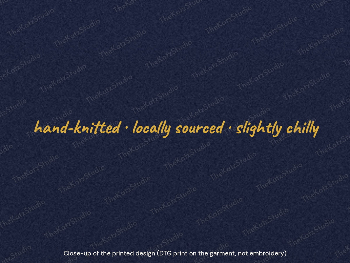 100% My Own Wool hoodie – lettering close-up