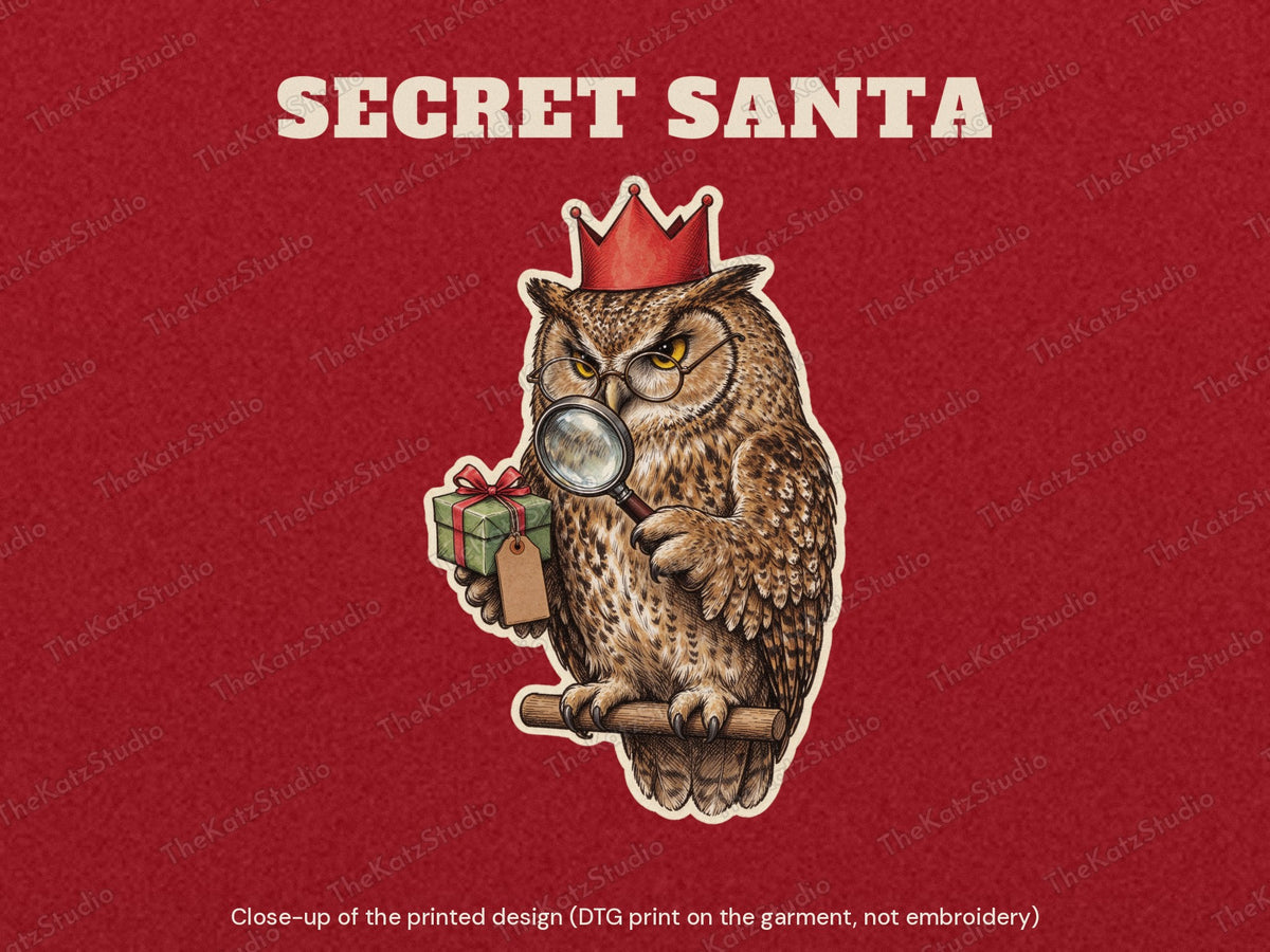 Secret Santa £10 Limit T-shirt – print close-up
