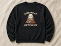 Spirits Up, Kettle On sweatshirt – flat lay, Jet Black