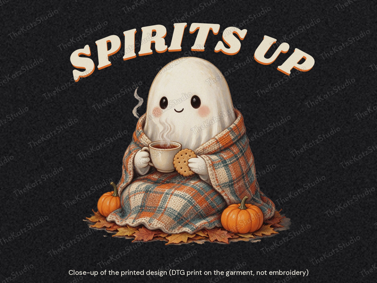 Spirits Up, Kettle On sweatshirt – print close-up