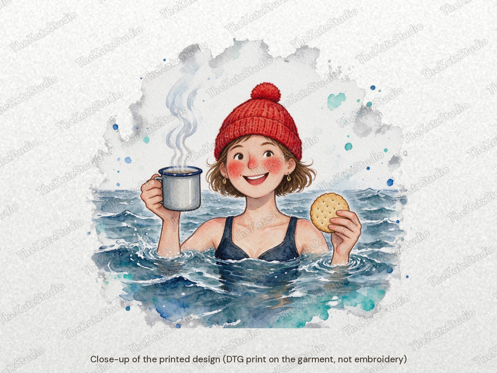 Swim. Shiver. Biscuit. sweatshirt – print close-up